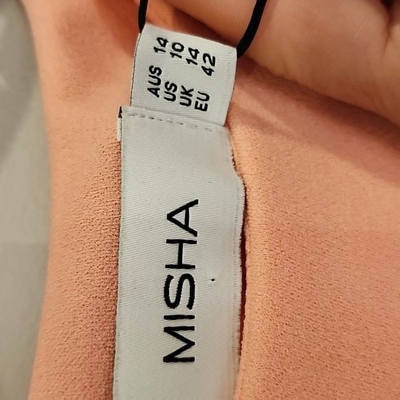 Misha Ida Asymmetric Body-Con Evening Dress size 10 - Picture 4 of 6